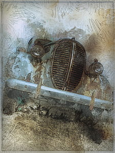 classic gray car painting thumbnail