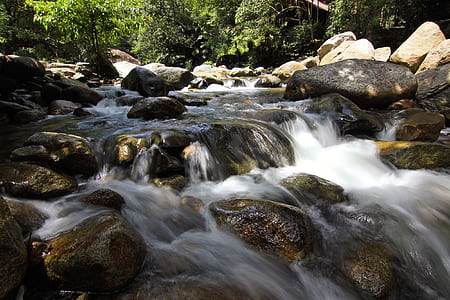 landscape, nature, water, rocks thumbnail