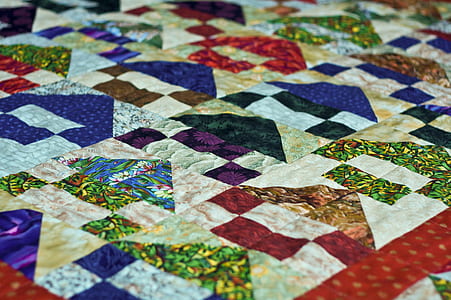 red, white, blue, and green textile thumbnail