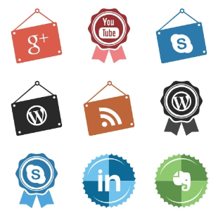 3in1 social media pic svg vector icon sets