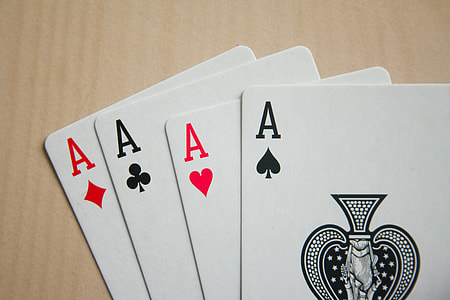four A of spade, diamond, heart, and clover playing card thumbnail