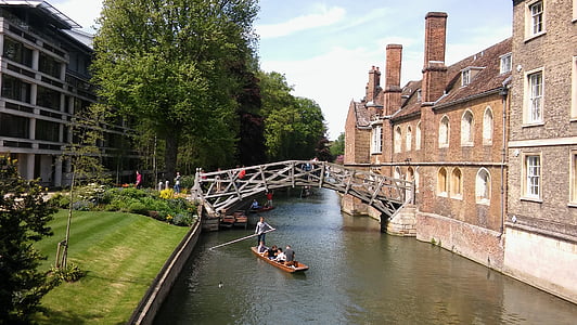 three people on boat on water beside houses thumbnail