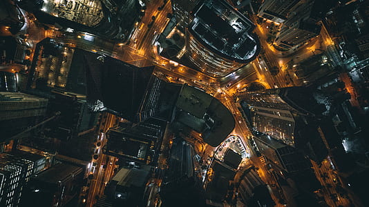 aerial view of city lights thumbnail