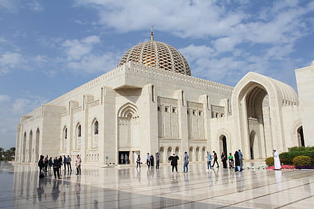 landscape photo of people standing near mosque thumbnail