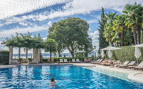person swimming in swimming pool thumbnail