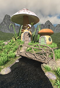 orange and white mushroom houses animation thumbnail