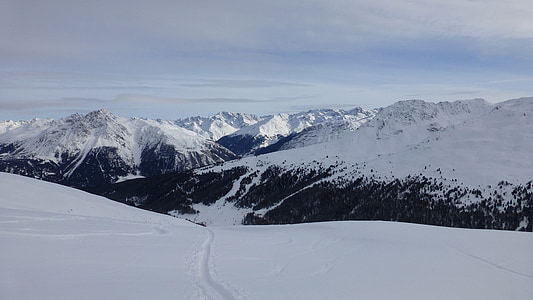 brown and white snowfield mountains thumbnail