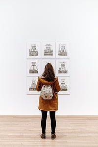 woman standing in front of sketch thumbnail