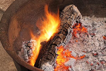 brown fire pit with fire thumbnail
