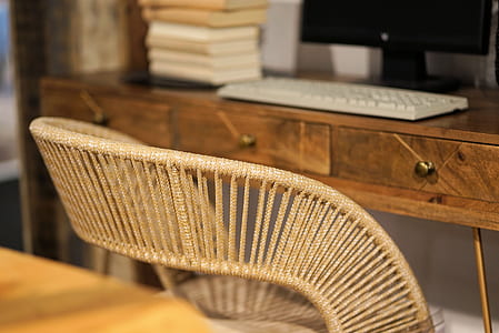 wicker chair under desk thumbnail