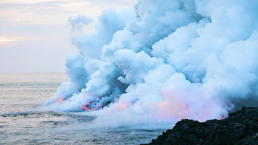 Volcanic Cloud at Kalapana, Hawaii, United States thumbnail