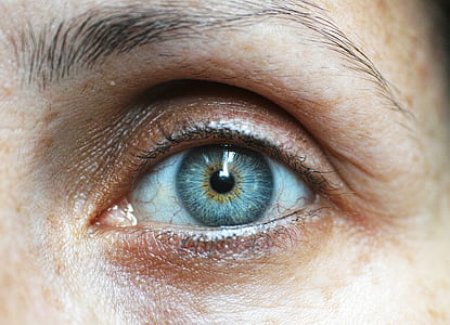 person's left blue eye thumbnail