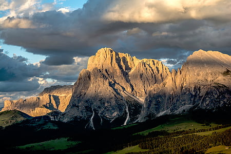 aerial photo of mountain during sunrise thumbnail