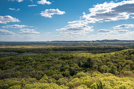 Landscape and clouds over the forest thumbnail