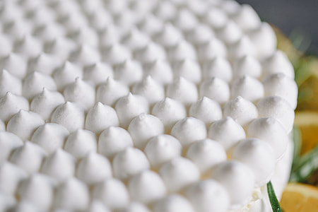 Meringue Cake with whipped cream and oranges thumbnail
