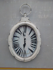 oval white analog wall clock thumbnail