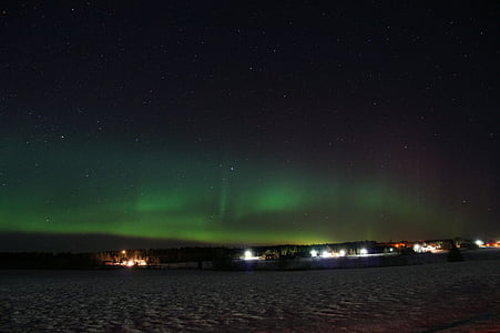 aurora borealis at night thumbnail