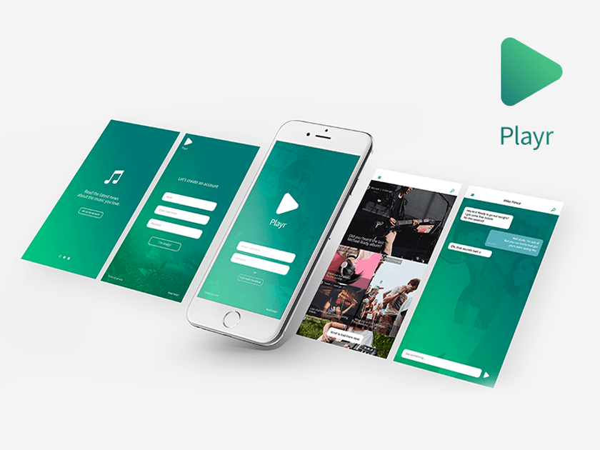 Playr – App Landing Page psd file