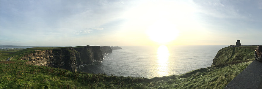 panoramic photography of rock cliff near body of water during daytime thumbnail