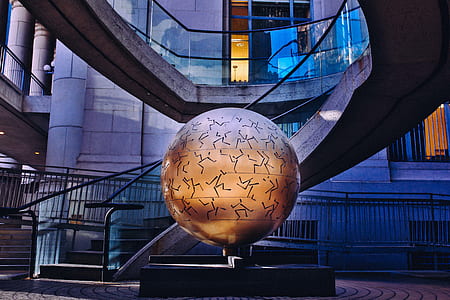 brown globe metal decor thumbnail
