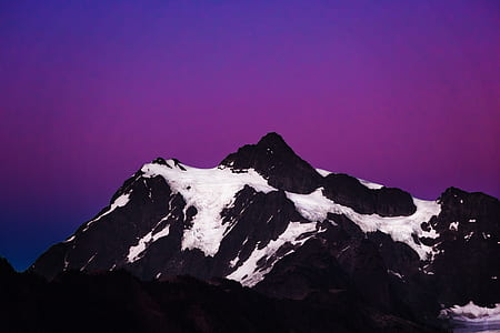 black and white snow mountain photo thumbnail