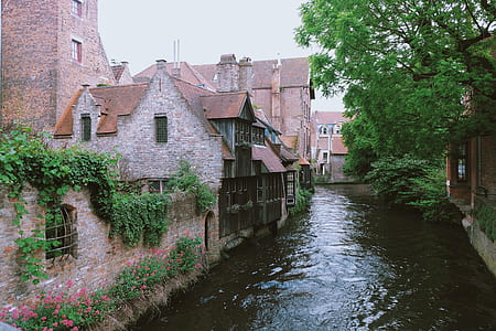 brown concrete buildings beside body of water during daytime thumbnail