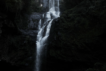 landscape photography of cavern waterfalls thumbnail