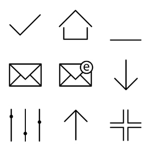 Outline style svg vector icon sets