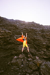 Person Wearing Orange Jacket thumbnail