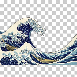 The Great Wave off Kanagawa Printmaking Thirty-six Views of Mount Fuji Ukiyo-e Woodblock printing in Japan, Creative Waves, sewaves PNG clipart