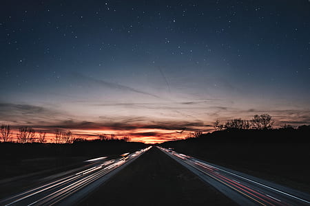 time lapse photography of concrete road thumbnail