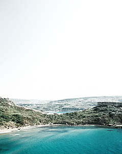 aerial photography of body of water thumbnail