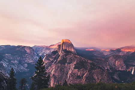 aerial landscape photography of mountains thumbnail