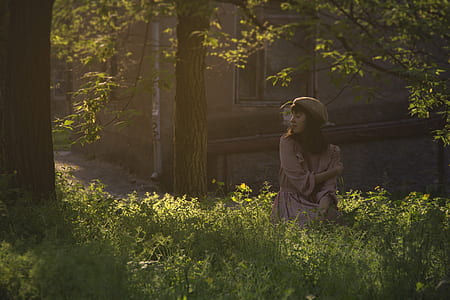 woman and forest during daytime thumbnail