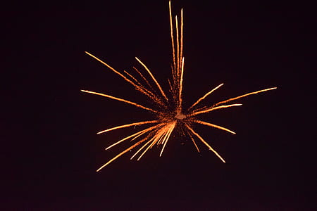 photography of yellow firecracker during nighttime thumbnail