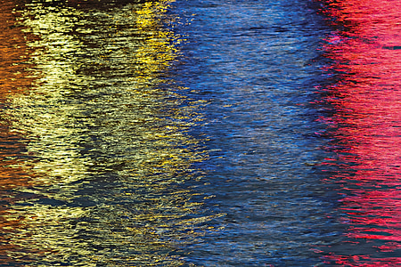 blue, red, and yellow abstract painting thumbnail