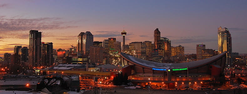 landscape photo of cityscape during nighttime thumbnail