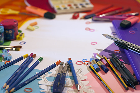 selective focus photography of coloring pens thumbnail