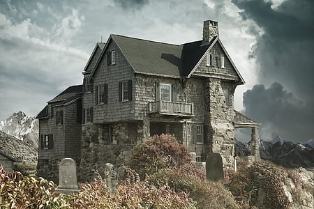 concrete house grayscale photography thumbnail
