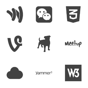 Social Media & Logos I Glyph svg vector icon sets