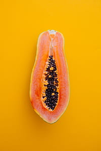 sliced orange papaya fruit thumbnail