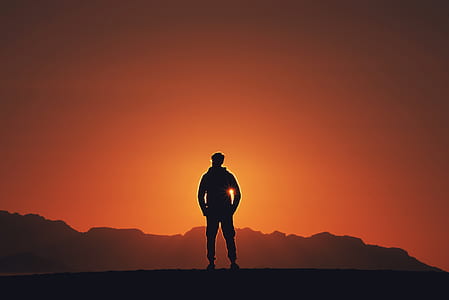 man standing on hill illustration thumbnail