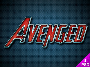 Avenged Text Style psd file