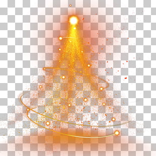 Light Gold Glare, Fantasy magic golden light effect, splattered Christmas tree artwork PNG clipart
