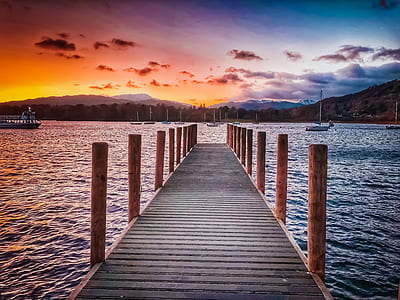 brown wooden dock thumbnail