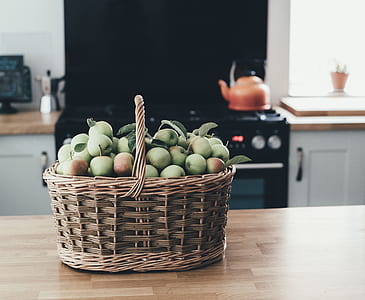 basket of apple fruits on table thumbnail