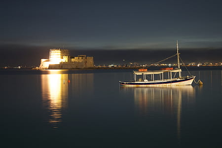 white and black boat on body of water thumbnail