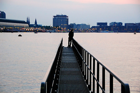 Looking at the skyline from the Pier in Amsterdam, Netherlands thumbnail