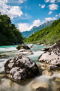 photo of body of water and rocks thumbnail