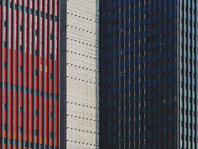 blue, gray, red, painted, buildings thumbnail